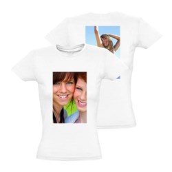 T-shirt donna Cotone Fronte/Retro con foto